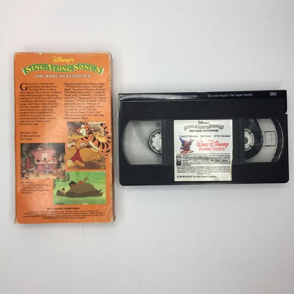 Vintage Set 6 Disney's Sing Along Songs VHS Be Guest Fun Music Bare Necessities - Picture 8 of 15